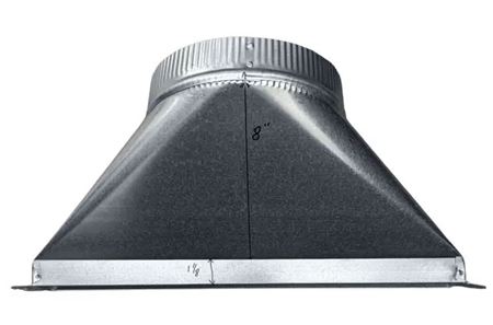BEST RANGE HOODS D49M 1-7/8 X 19 TRANSITION TO 8" ROUND -  (AVDKD8)