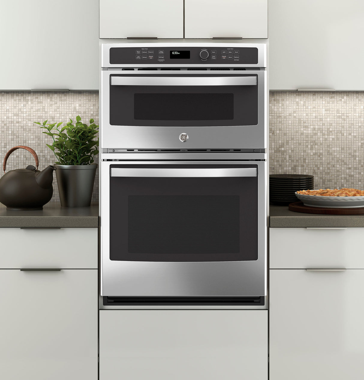 GE APPLIANCES GE(R) 27" Built-In Combination Microwave/Thermal Wall Oven -  (JK3800SHSS)