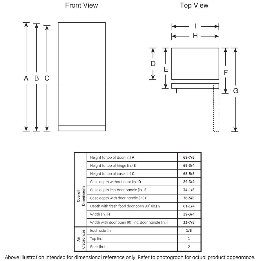 GE APPLIANCES GE(R) ENERGY STAR(R) 21.0 Cu. Ft. Bottom-Freezer Refrigerator -  (GDE21EYKFS)