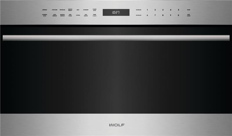 Wolf 30" E Series Transitional Drop-Down Door Microwave Oven - Legacy - Stainless Steel (MDD30TESTH)