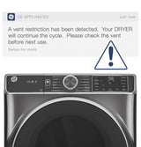 GE APPLIANCES GE(R) ENERGY STAR(R) 7.8 cu. ft. Capacity Smart Front Load Electric Dryer with Sanitize Cycle -  (GFD55ESSNWW)
