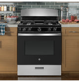 GE APPLIANCES GE(R) 30" Free-Standing Gas Range -  (JGBS30RETSS)