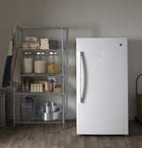 GE APPLIANCES GE(R) 17.3 Cu. Ft. Frost-Free Garage Ready Upright Freezer -  (FUF17SMRWW)