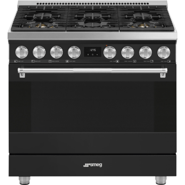 Smeg  Range with Gas Hob 36" Aesthetic - Anthracite (SPR36UGGAN)
