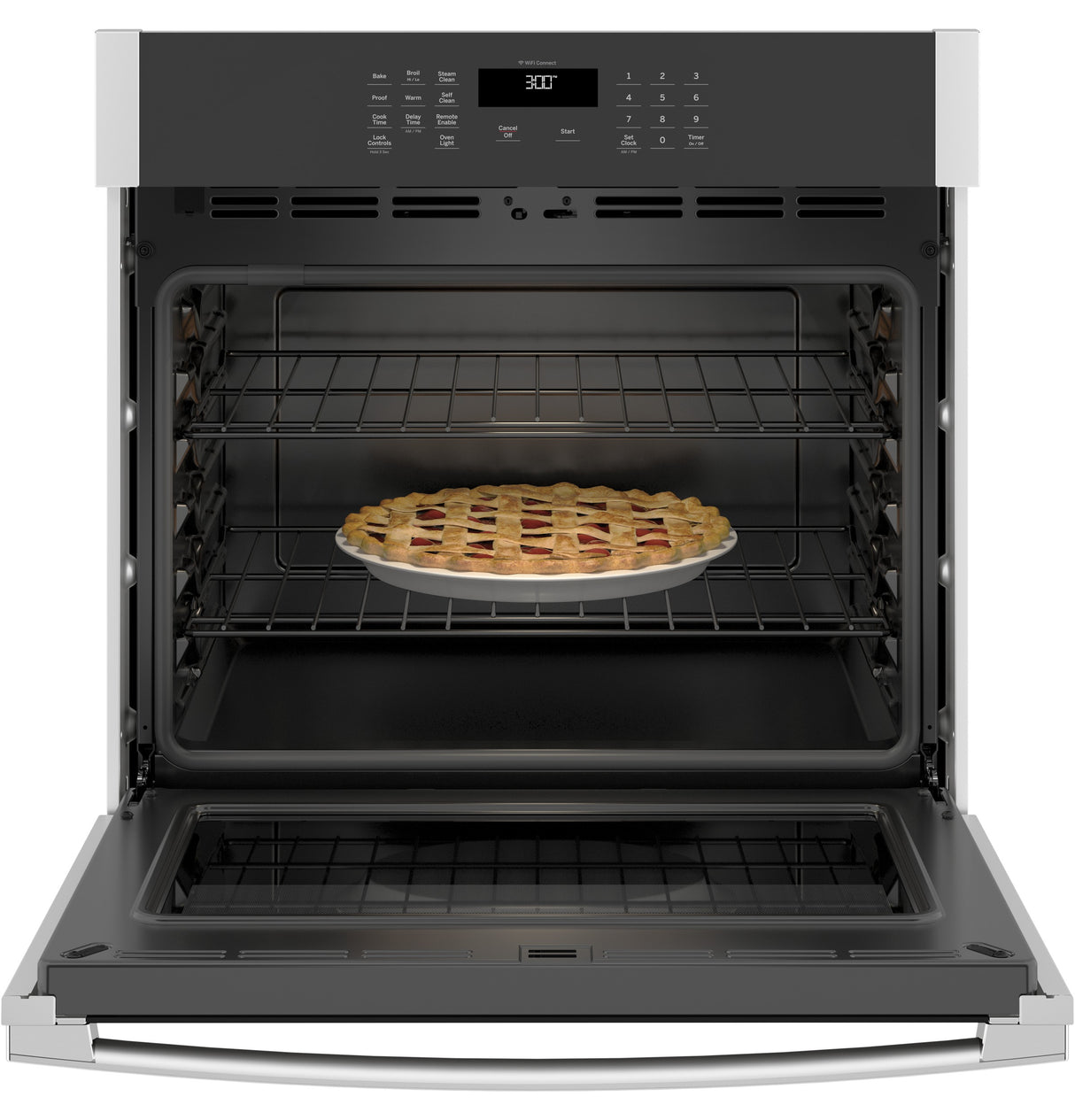 GE APPLIANCES GE(R) 30" Smart Built-In Self-Clean Single Wall Oven with Never-Scrub Racks -  (JTS3000SNSS)