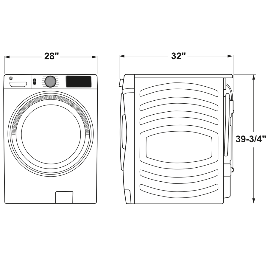 GE APPLIANCES GE(R) ENERGY STAR 4.8 cu. ft. Capacity Smart Front Load (R) Washer with UltraFresh Vent System with OdorBlock(TM) and Sanitize w/Oxi -  (GFW550SSNWW)