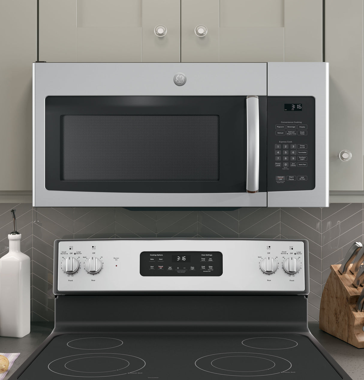 GE APPLIANCES GE(R) 1.6 Cu. Ft. Over-the-Range Microwave Oven with Recirculating Venting -  (JNM3163RJSS)