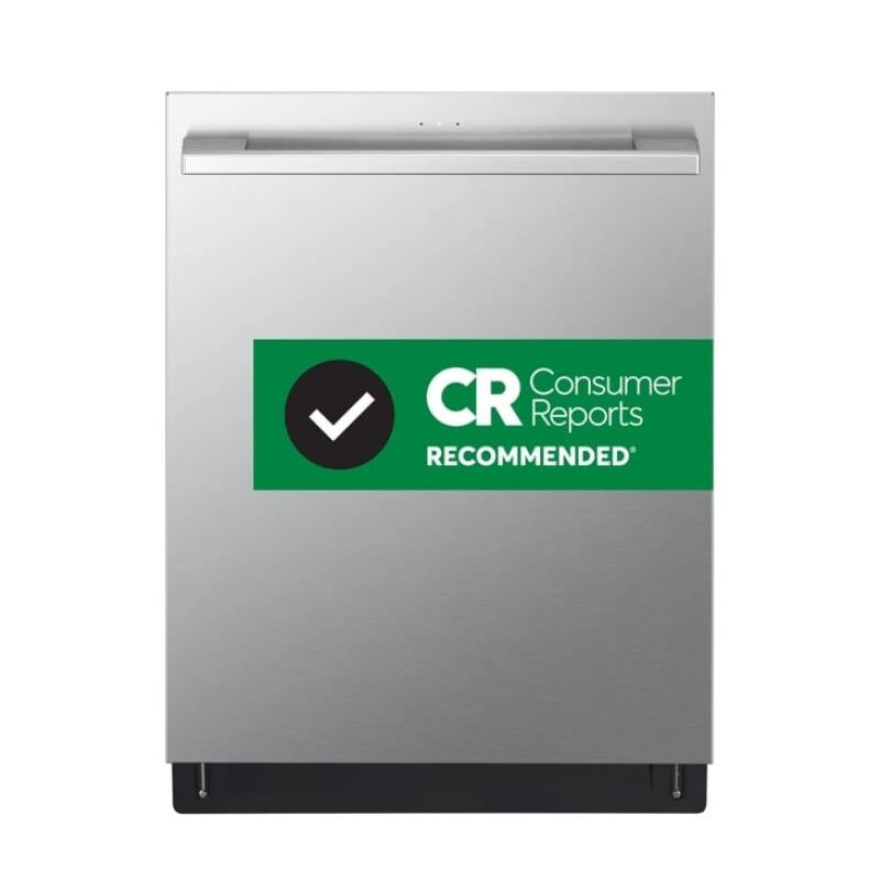 LG  STUDIO 24" Top Control Dishwasher,40 dBA,TrueSteam,3rd Rack,1HR Cycle - Stainless (SDWB24S3)