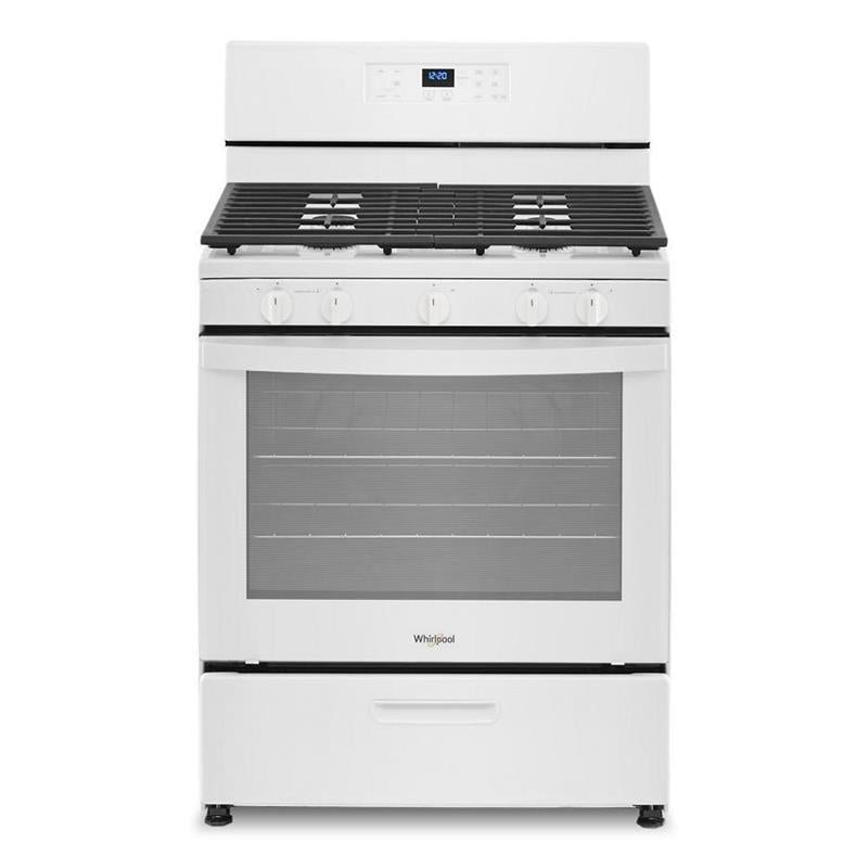 WHIRLPOOL 5.1 Cu. Ft. Freestanding Gas Range with Edge to Edge Cooktop -  (WFG505M0MW)