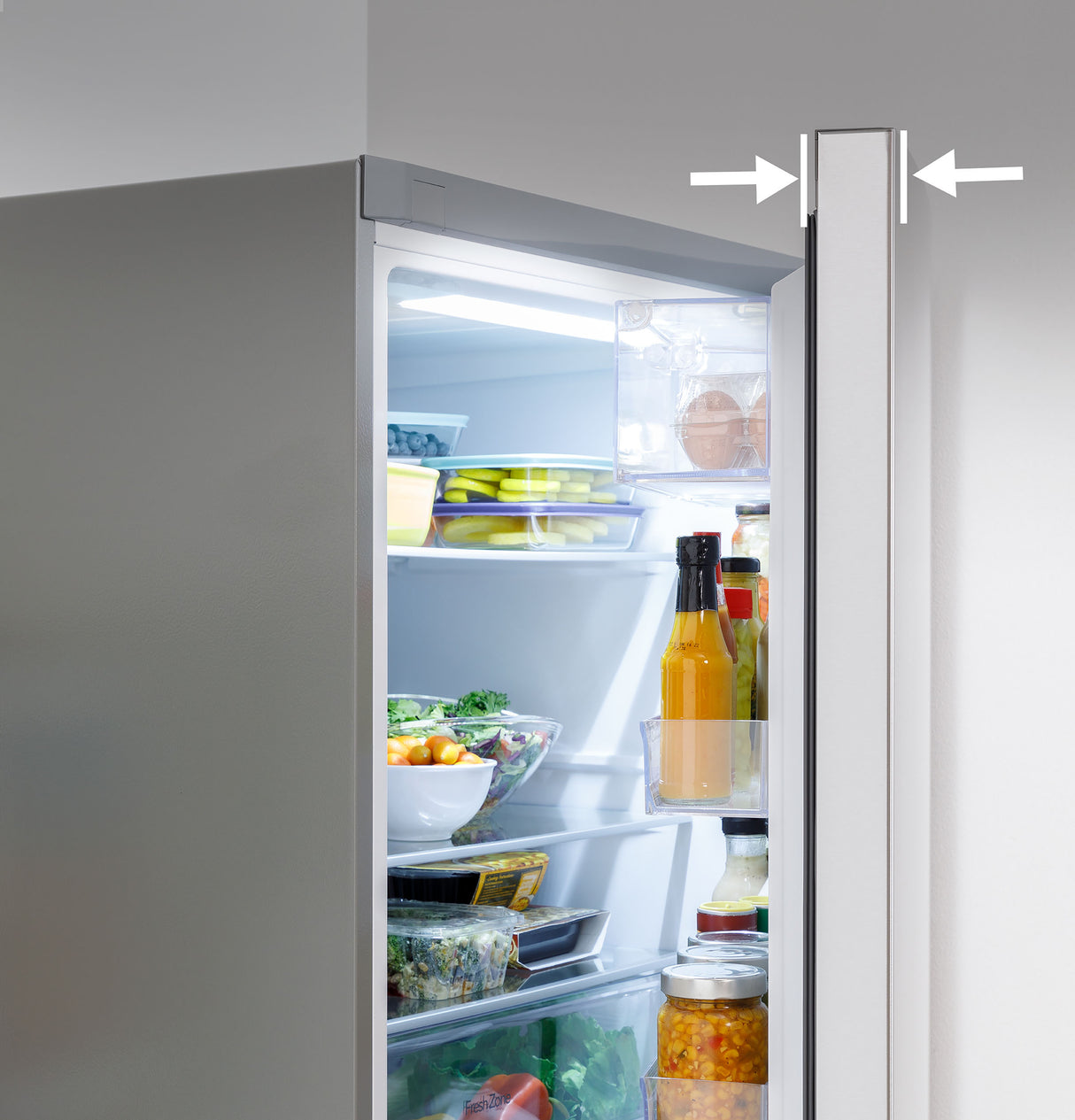 GE APPLIANCES GE(R) ENERGY STAR(R) 17.7 Cu. Ft. Counter-Depth Bottom-Freezer Refrigerator -  (GBE17HYRFS)