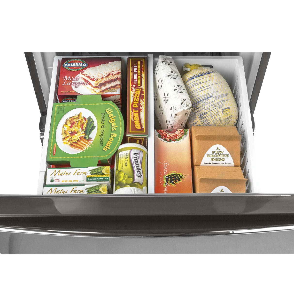 GE APPLIANCES GE(R) ENERGY STAR(R) 11.9 Cu. Ft. Bottom-Freezer Refrigerator -  (GLE12HSPSS)