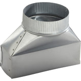 BEST RANGE HOODS 3-1/4 IN. X 10 IN. TO 7 IN. ROUND GALVANIZED STEEL SILVER DUCT TRANSITION -  (412H)