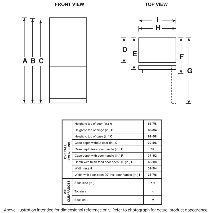 GE APPLIANCES GE(R) ENERGY STAR(R) 24.8 Cu. Ft. Bottom-Freezer Drawer Refrigerator -  (GDE25EYKFS)