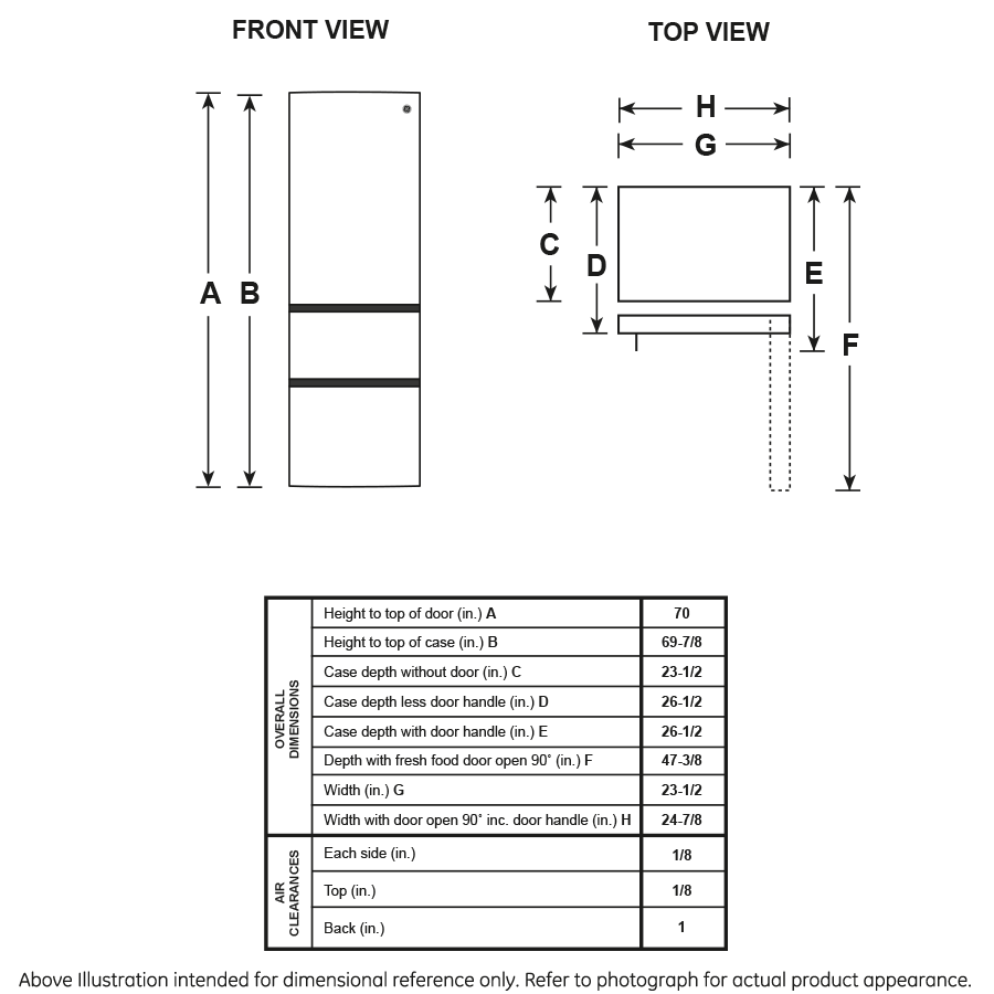 GE APPLIANCES GE(R) ENERGY STAR(R) 11.9 Cu. Ft. Bottom-Freezer Refrigerator -  (GLE12HSPSS)