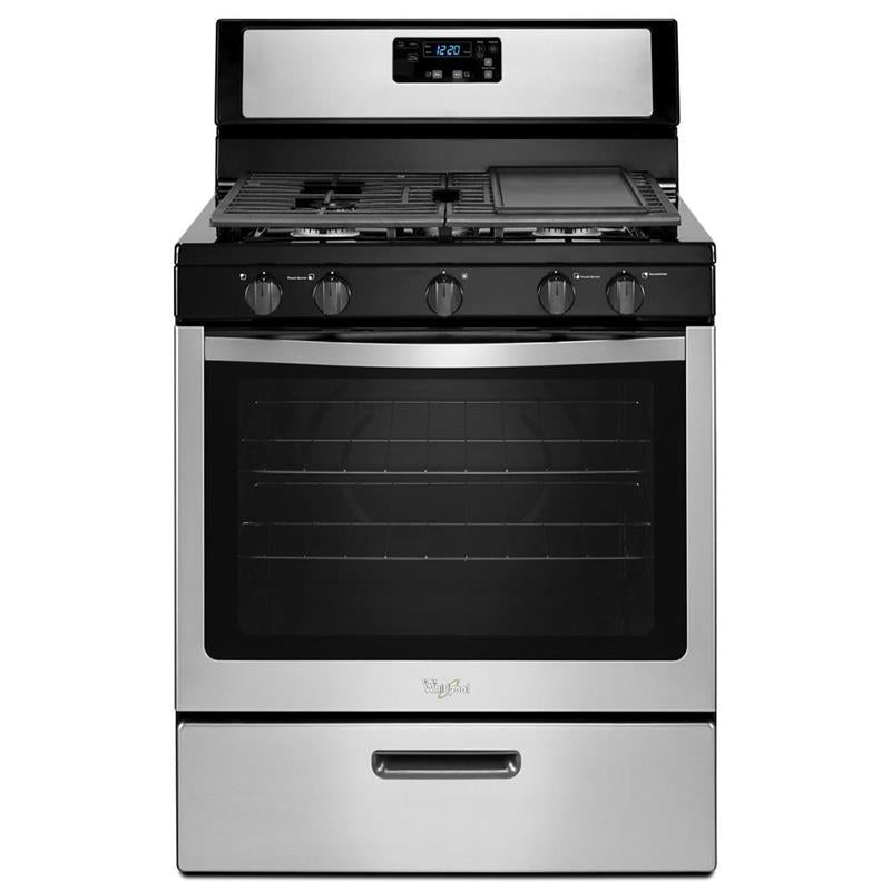 WHIRLPOOL Whirlpool(R) 5.1 Cu. Ft. Freestanding 5-Burner Gas Stove -  (WFG505M0BS)