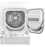GE APPLIANCES GE Unitized Spacemaker(R) 2.3 cu. ft. Capacity Washer with Stainless Steel Basket and 4.4 cu. ft. Capacity Gas Dryer -  (GUD24GSSMWW)