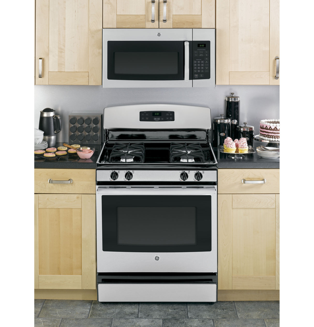 GE APPLIANCES GE(R) 1.6 Cu. Ft. Over-the-Range Microwave Oven -  (JVM3160RFSS)