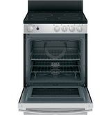 GE APPLIANCES GE(R) 24" Free-Standing/Slide-in Front Control Range with Steam Clean and Large Window -  (JAS640RMSS)