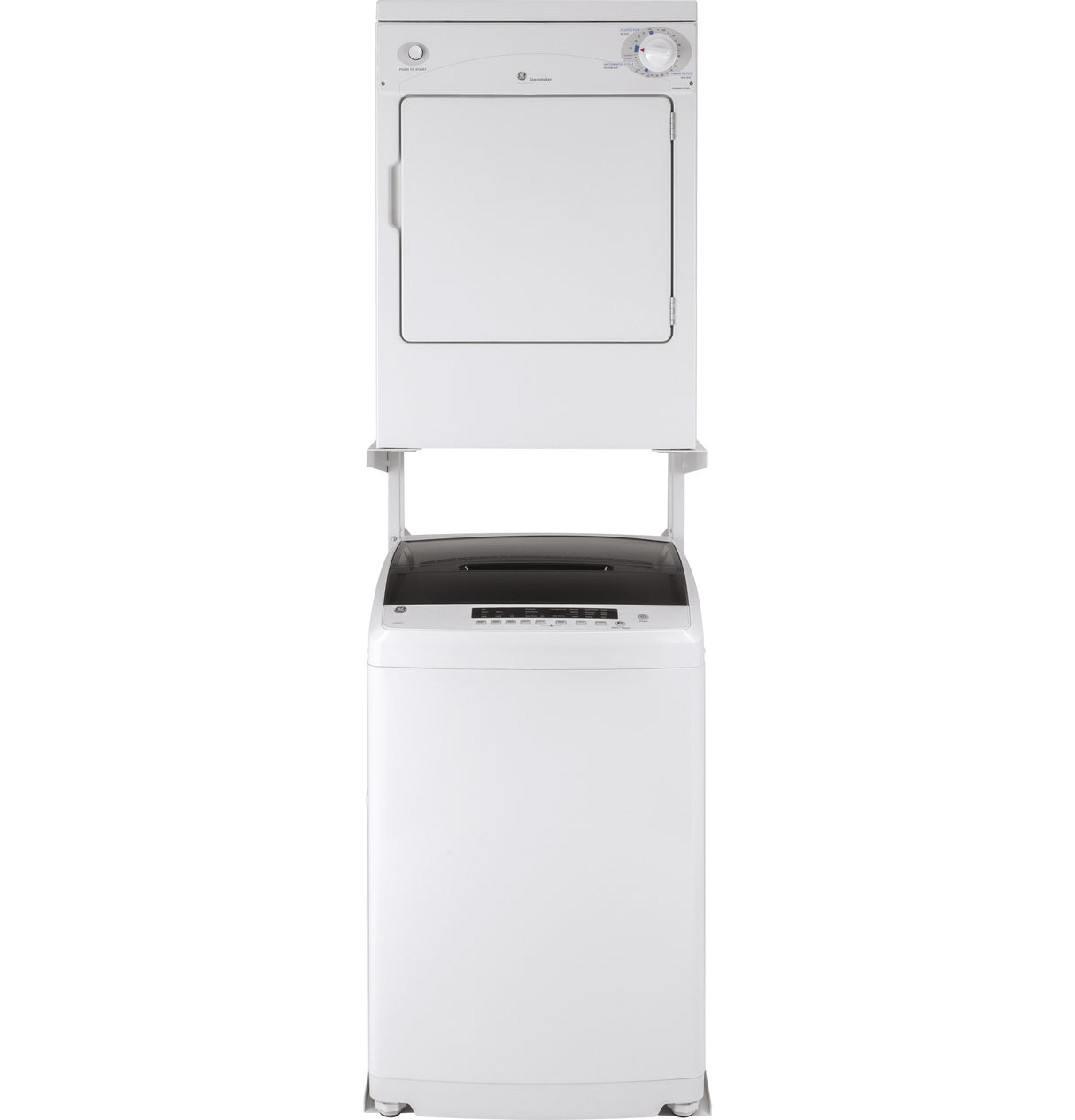 GE APPLIANCES GE(R) Space-Saving 2.8 cu. ft. Capacity Stationary Washer with Stainless Steel Basket -  (GNW128SSMWW)