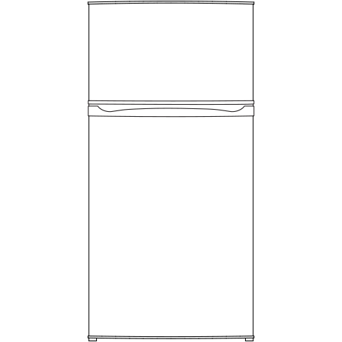 GE APPLIANCES GE(R) ENERGY STAR(R) 11.6 cu. ft. Top-Freezer Refrigerator -  (GPE12FGKWW)