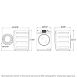 GE APPLIANCES GE(R) 24" 2.4 cu. ft.Capacity Front Load Washer/Condenser Dryer Combo -  (GFQ14ESSNWW)