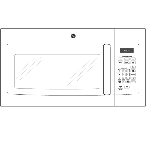 GE APPLIANCES GE(R) 1.6 Cu. Ft. Over-the-Range Microwave Oven -  (JVM3160DFBB)