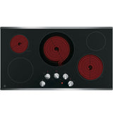 GE APPLIANCES GE(R) 36" Built-In Knob Control Electric Cooktop -  (JP3036SLSS)