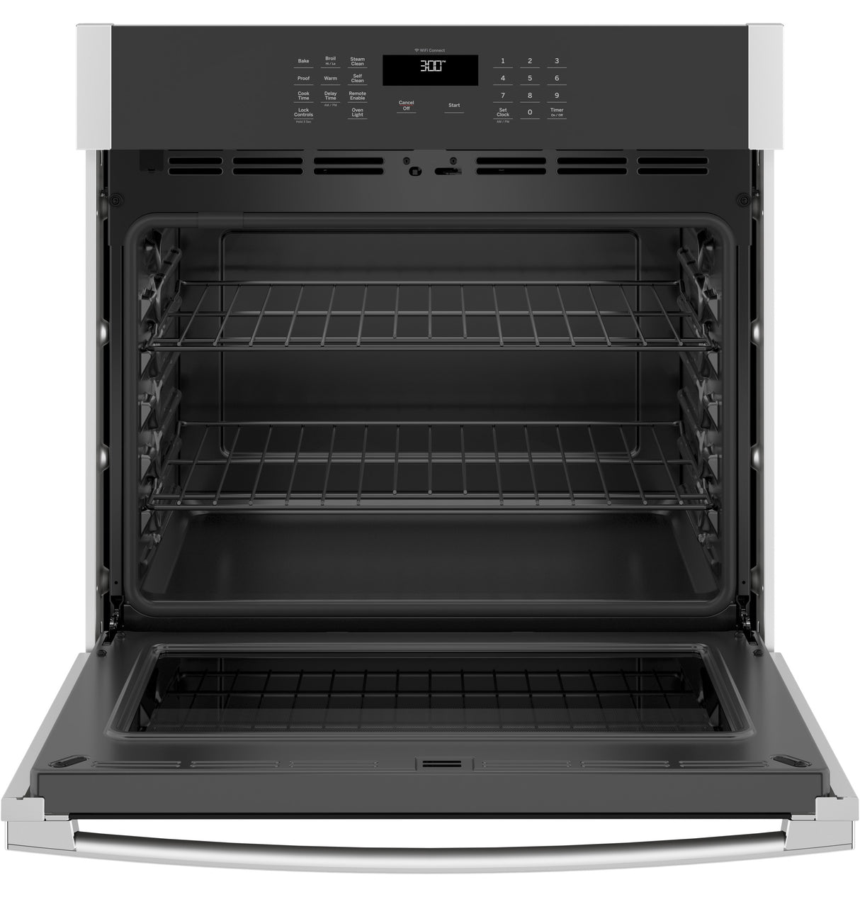 GE APPLIANCES GE(R) 30" Smart Built-In Self-Clean Single Wall Oven with Never-Scrub Racks -  (JTS3000SNSS)