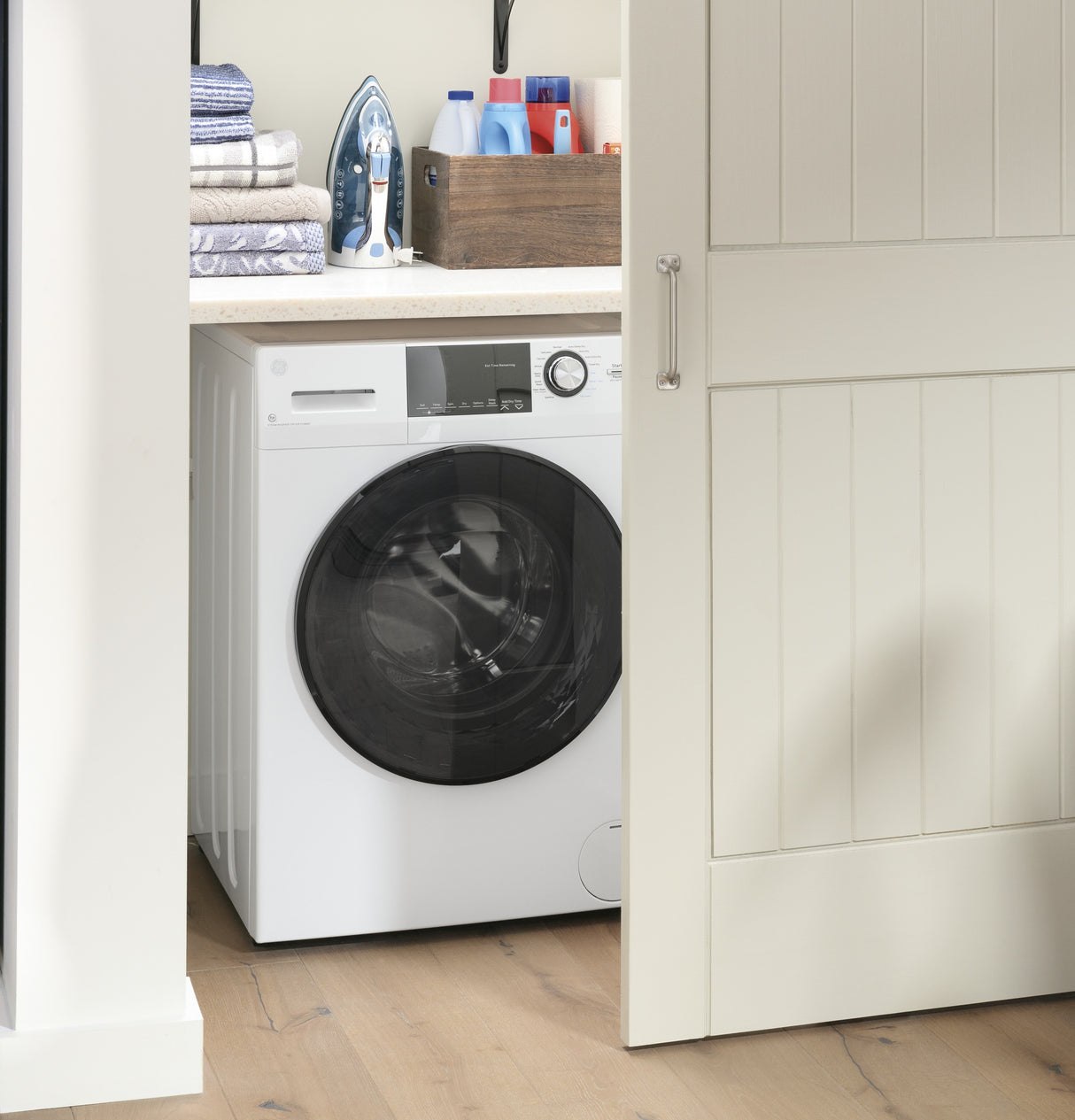 GE APPLIANCES GE(R) 24" 2.4 cu. ft.Capacity Front Load Washer/Condenser Dryer Combo -  (GFQ14ESSNWW)
