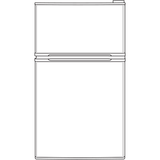 GE APPLIANCES GE(R) ENERGY STAR(R) Double-Door Compact Refrigerator -  (GDE03GGKBB)