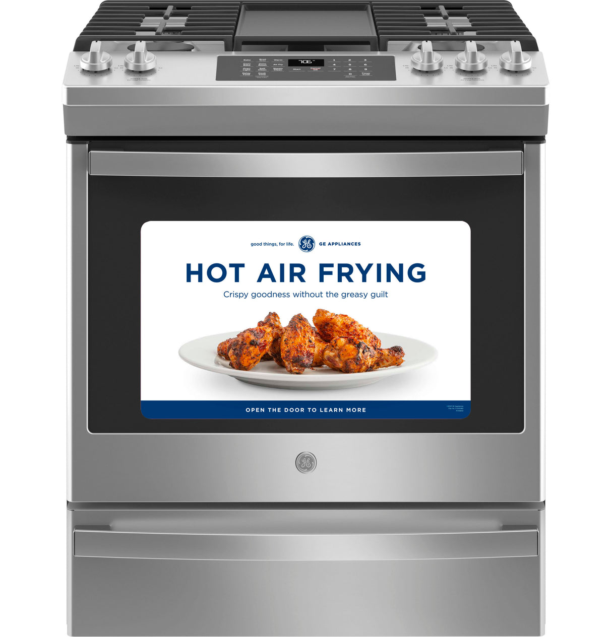 GE GE® 30" Slide-In Front-Control Convection Gas Range with No Preheat Air Fry -  (JGS760SPSS)
