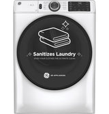 GE APPLIANCES GE(R) ENERGY STAR(R) 7.8 cu. ft. Capacity Smart Front Load Electric Dryer with Sanitize Cycle -  (GFD55ESSNWW)