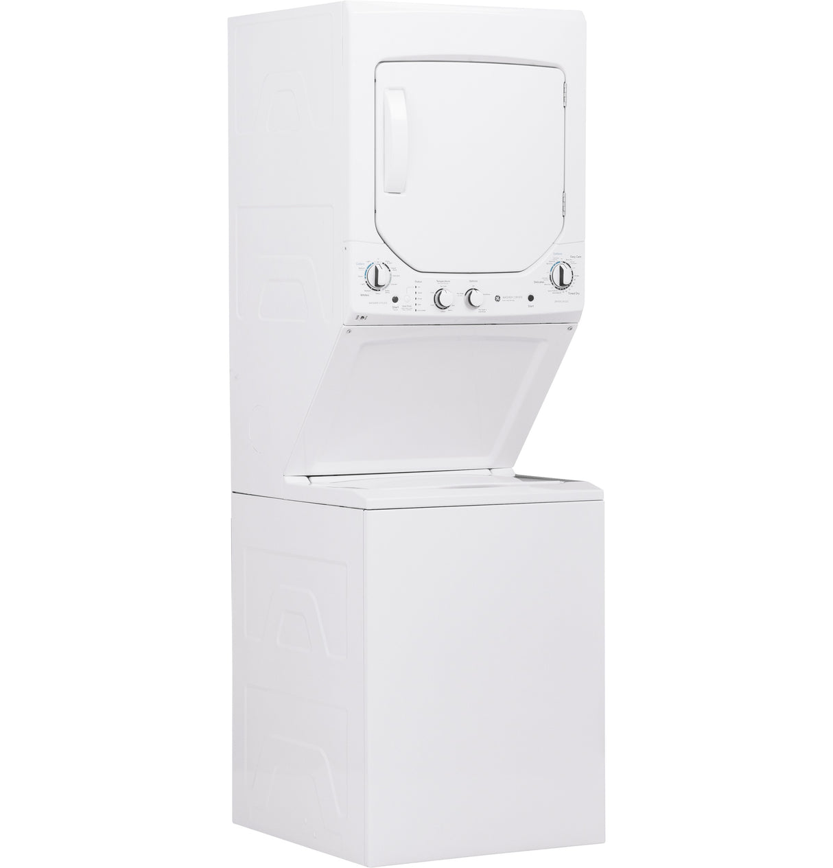 GE APPLIANCES GE Unitized Spacemaker(R) 2.3 cu. ft. Capacity Washer with Stainless Steel Basket and 4.4 cu. ft. Capacity Electric Dryer -  (GUD24ESSMWW)