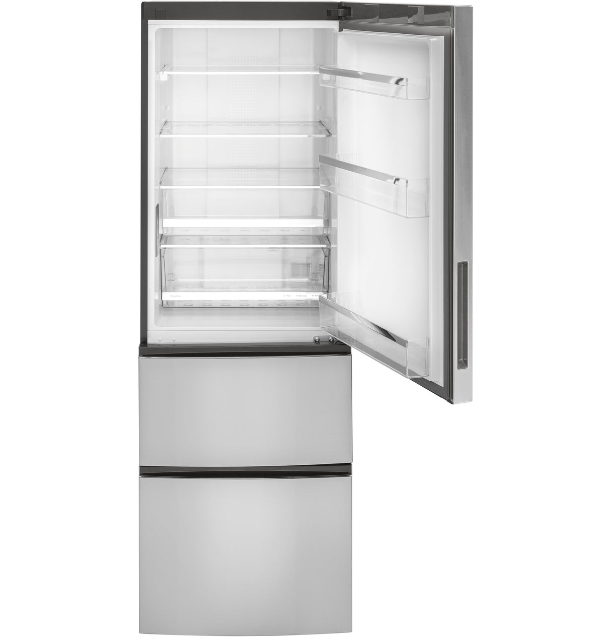 GE APPLIANCES GE(R) ENERGY STAR(R) 11.9 Cu. Ft. Bottom-Freezer Refrigerator -  (GLE12HSPSS)