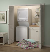 GE APPLIANCES GE Unitized Spacemaker(R) 3.8 cu. ft. Capacity Washer with Stainless Steel Basket and 5.9 cu. ft. Capacity Long Vent Electric Dryer -  (GUV27ESSMWW)