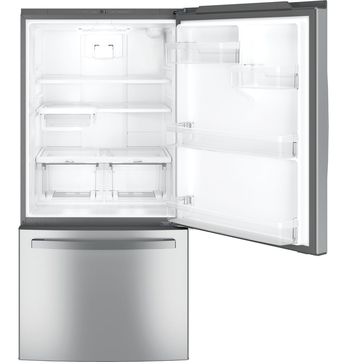 GE APPLIANCES GE(R) ENERGY STAR(R) 24.8 Cu. Ft. Bottom-Freezer Drawer Refrigerator -  (GDE25EYKFS)