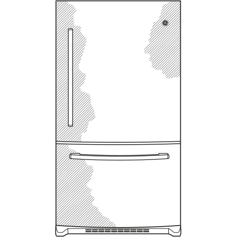 GE APPLIANCES GE(R) ENERGY STAR(R) 24.8 Cu. Ft. Bottom-Freezer Drawer Refrigerator -  (GDE25EYKFS)