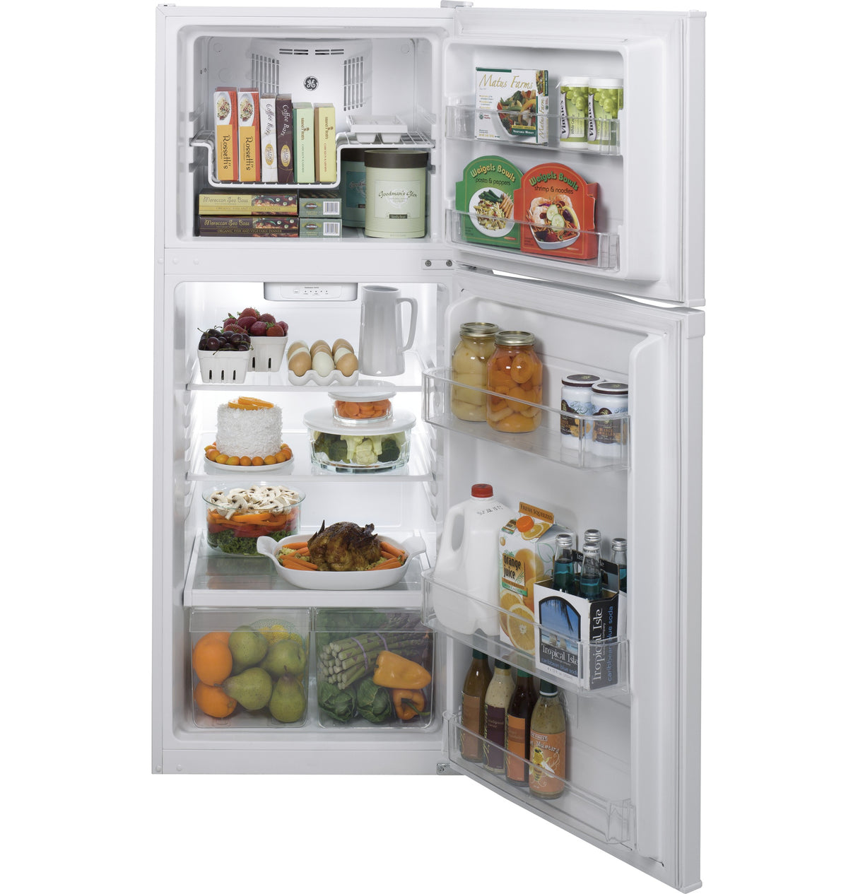 GE APPLIANCES GE(R) ENERGY STAR(R) 11.6 cu. ft. Top-Freezer Refrigerator -  (GPE12FGKWW)