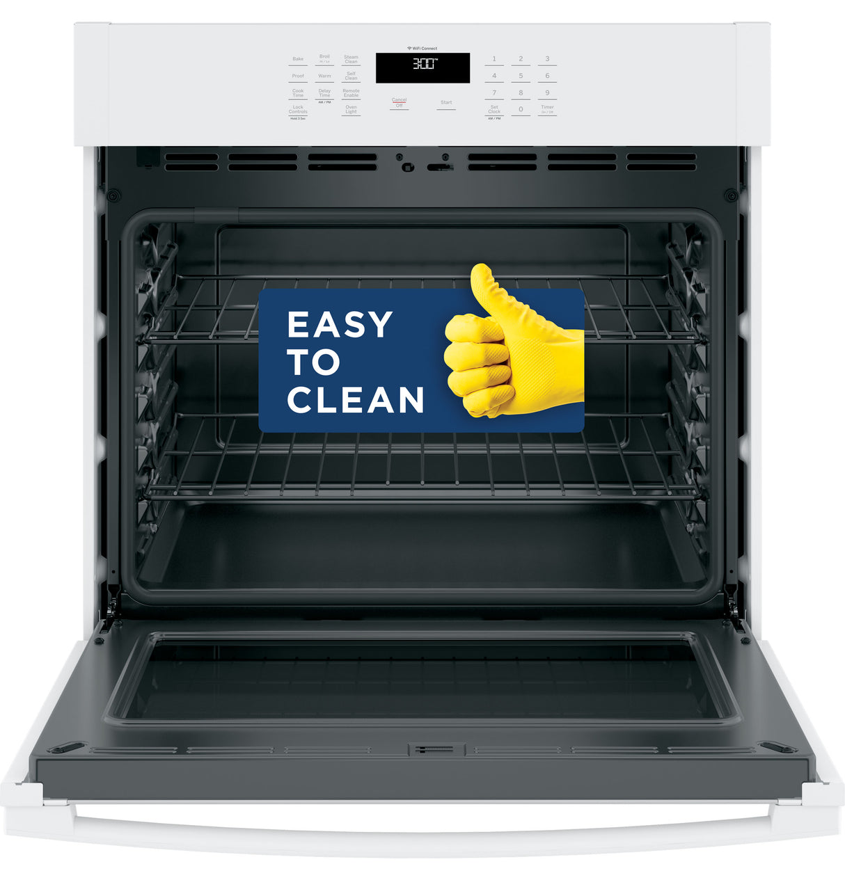 GE APPLIANCES GE(R) 30" Smart Built-In Self-Clean Single Wall Oven with Never-Scrub Racks -  (JTS3000DNWW)