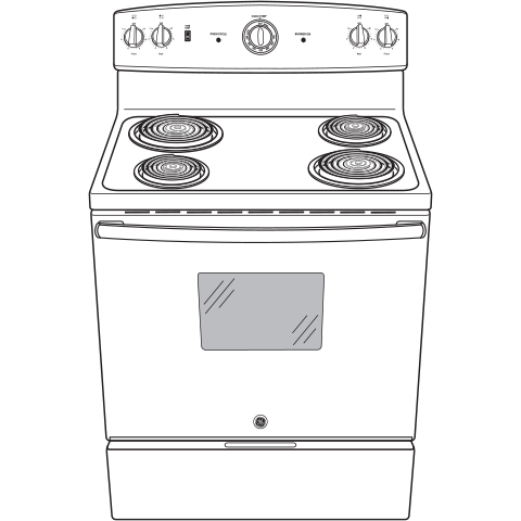GE APPLIANCES GE(R) ENERGY STAR(R) 30" Free-Standing Electric Range -  (JBS160DMWW)