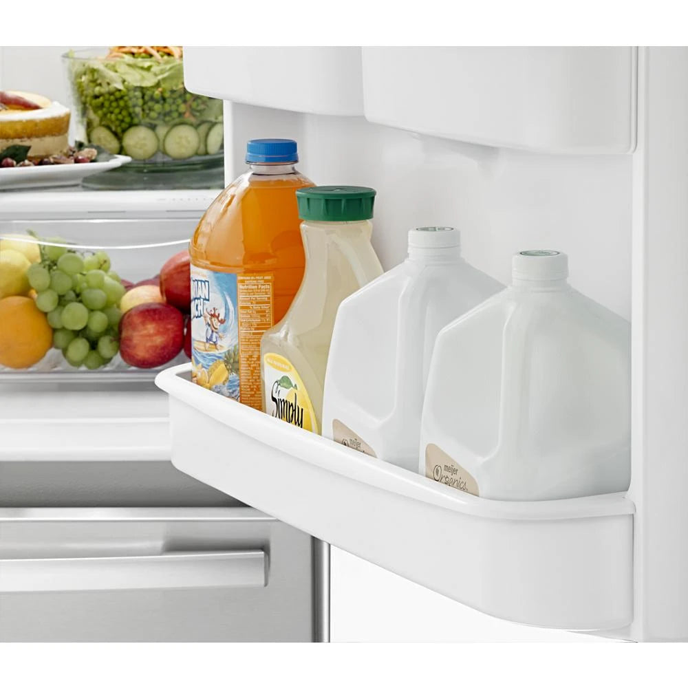 AMANA  33-inch Wide Bottom-Freezer Refrigerator with EasyFreezer™ Pull-Out Drawer - 22 cu. ft. Capacity - Stainless Steel (ABB2224BRM)