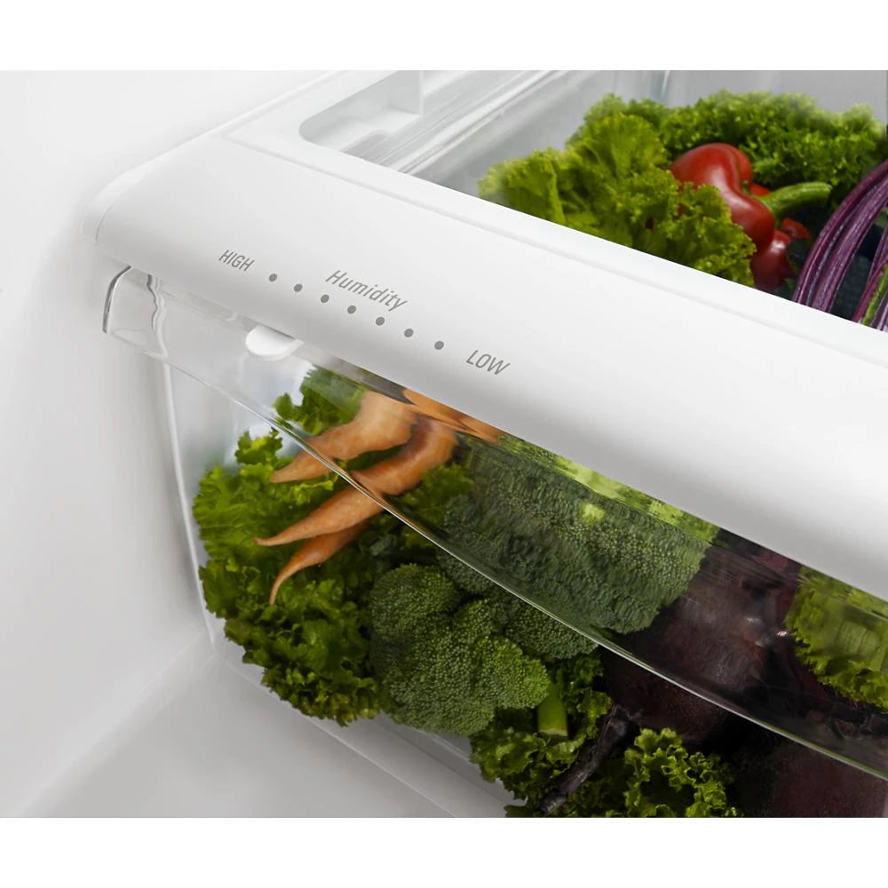 AMANA  33-inch Wide Bottom-Freezer Refrigerator with EasyFreezer™ Pull-Out Drawer - 22 cu. ft. Capacity - Stainless Steel (ABB2224BRM)