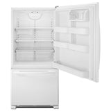 Amana 33-inch Wide Bottom-Freezer Refrigerator with EasyFreezer Pull-Out Drawer - 22 cu. ft. Capacity - White (ABB2224BRW)