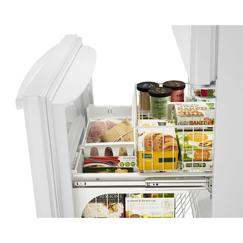 AMANA 33-inch Wide Bottom-Freezer Refrigerator with EasyFreezer(TM) Pull-Out Drawer - 22 cu. ft. Capacity -  (ABB2224BRW)