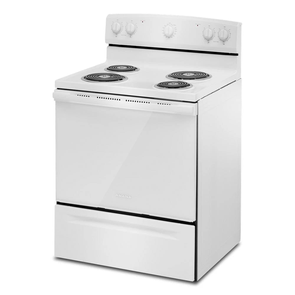 AMANA  30-inch Electric Range with Easy-Clean Glass Door - White (ACR4203MNW)
