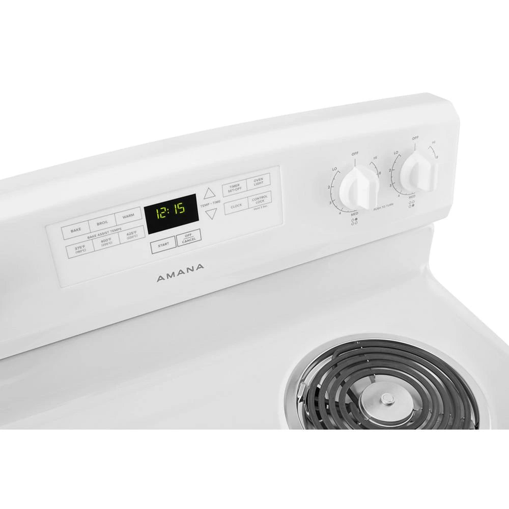 AMANA  30-inch Electric Range with Bake Assist Temps - White (ACR4303MFW)