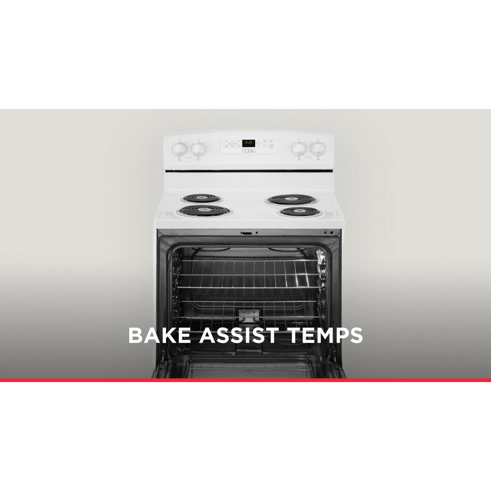AMANA  30-inch Electric Range with Bake Assist Temps - White (ACR4303MFW)
