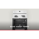 AMANA  30-inch Electric Range with Bake Assist Temps - White (ACR4303MFW)