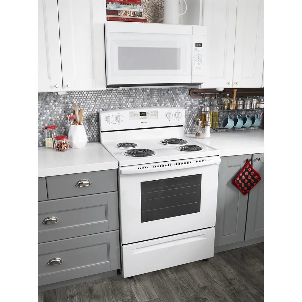 AMANA  30-inch Electric Range with Bake Assist Temps - White (ACR4303MFW)