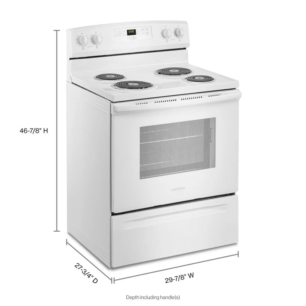 AMANA  30-inch Electric Range with Bake Assist Temps - White (ACR4303MFW)